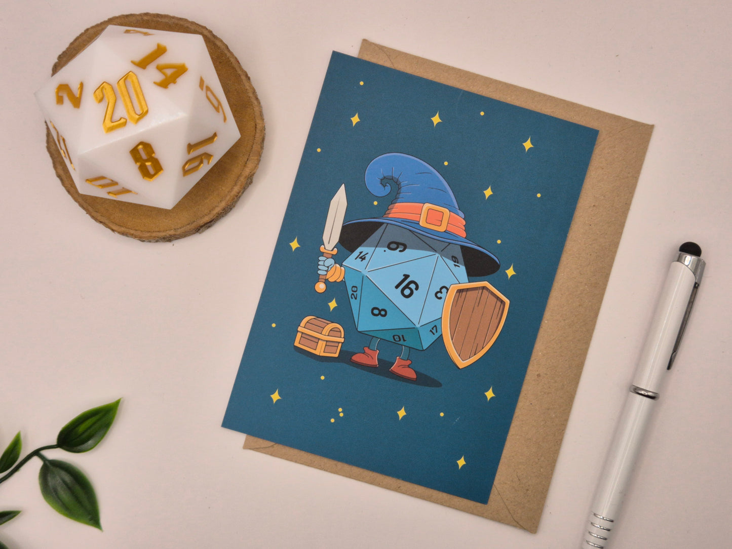 Gaming greeting card - Dice guard