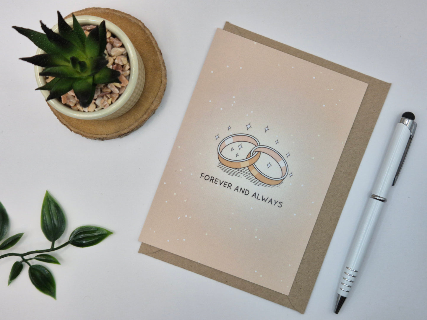 Wedding greeting card - Forever and Always