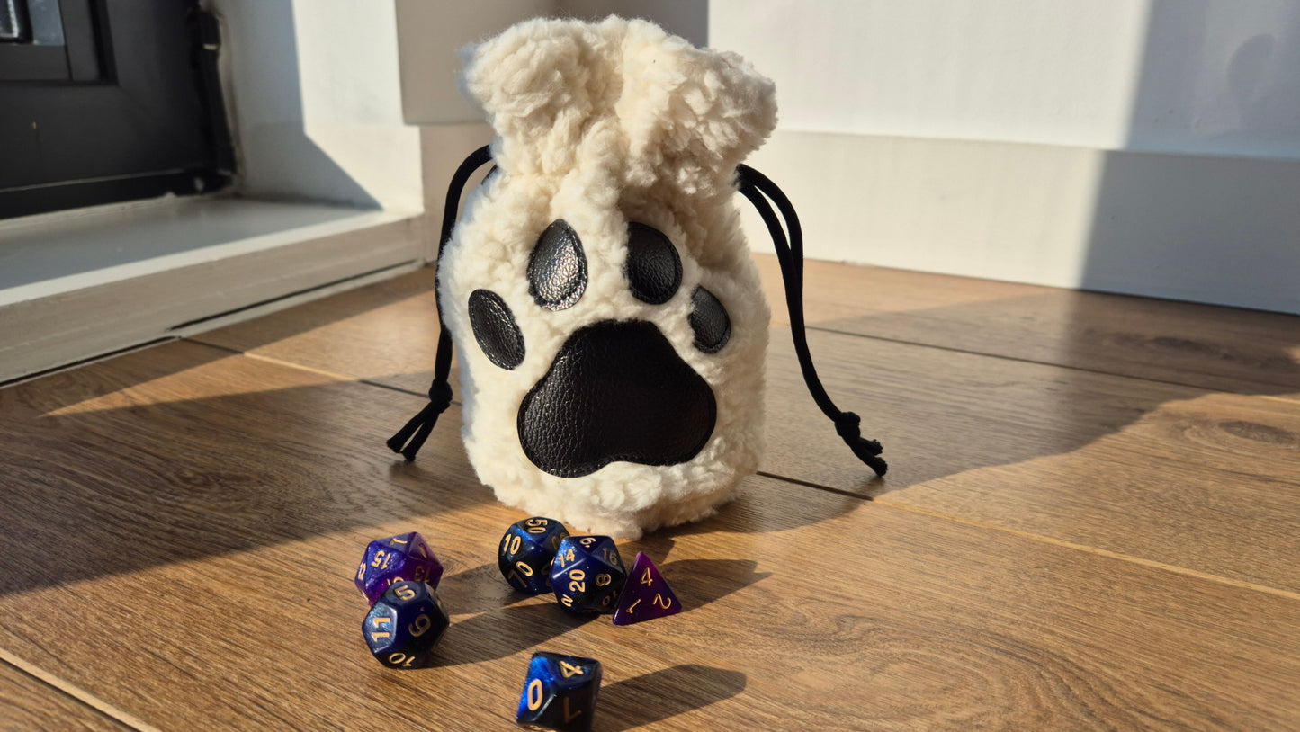 Handmade Cat Paw Dice Bag