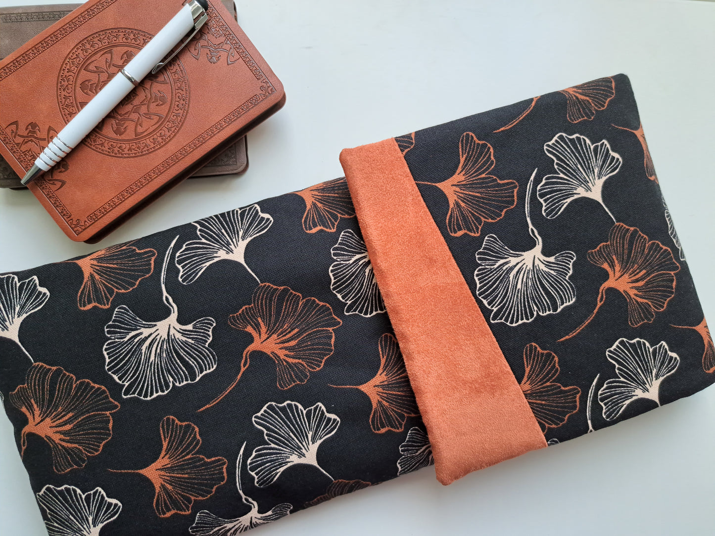 Handmade TKL Mechanical Keyboard Sleeve - Ginkgo Leaves Padded Canvas GummyPinkGraphics