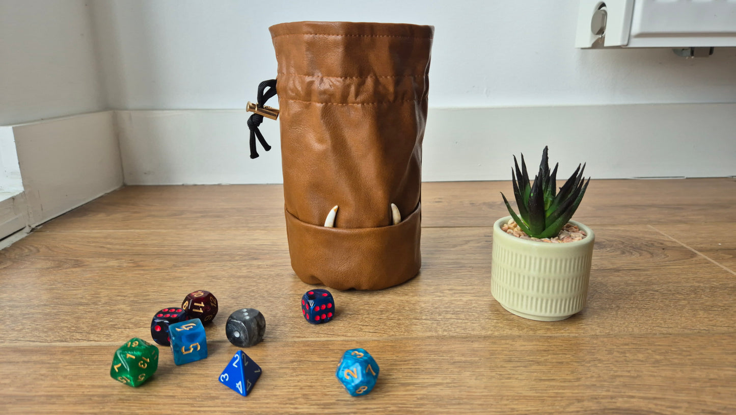 Handmade Fangs Dice Bag
