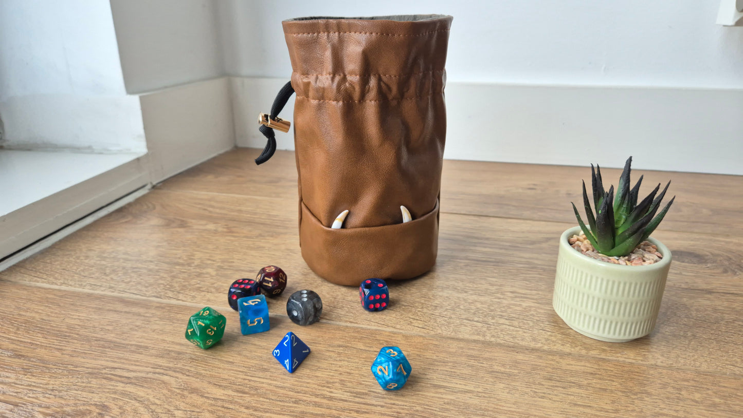 Handmade Fangs Dice Bag