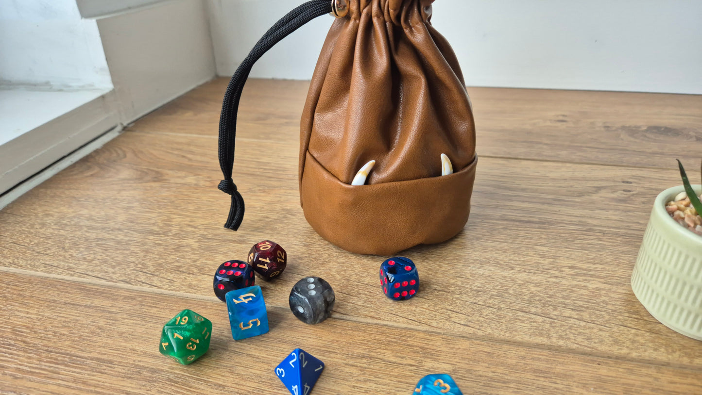 Handmade Fangs Dice Bag