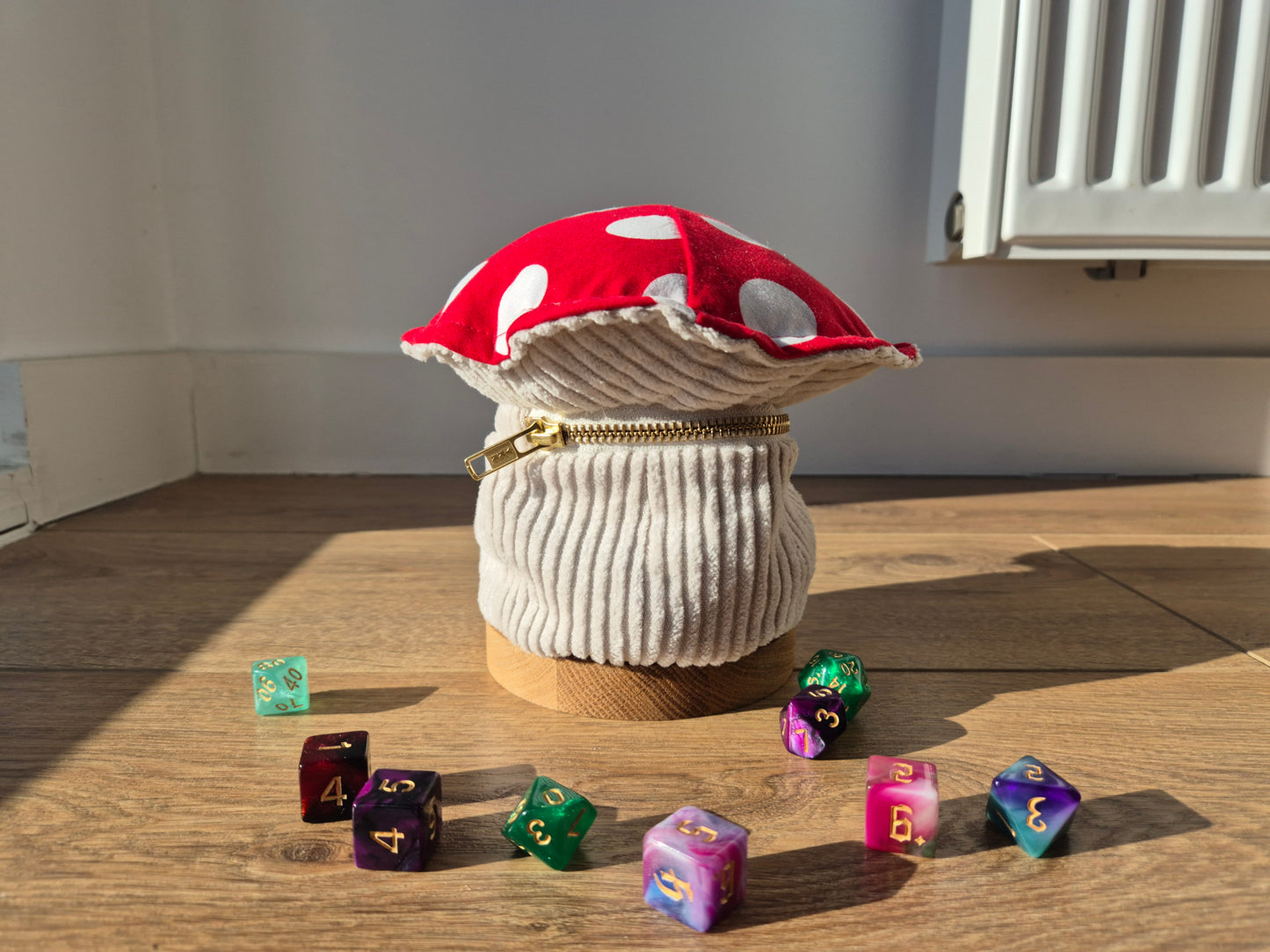 Handmade Mimic Mushroom Dice Bag