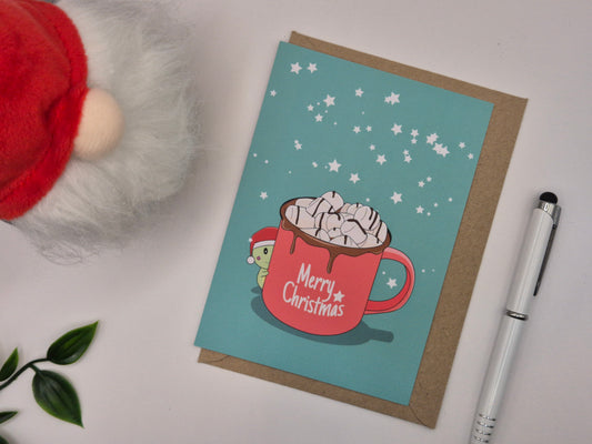 Christmas greeting card - Marshmellow choco