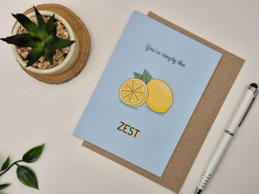 Thank you greeting card - Simply the zest