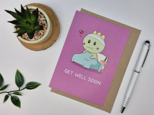 Get well soon greeting card - Get well soon geeky