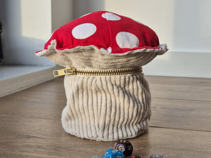 Handmade Mimic Mushroom Dice Bag