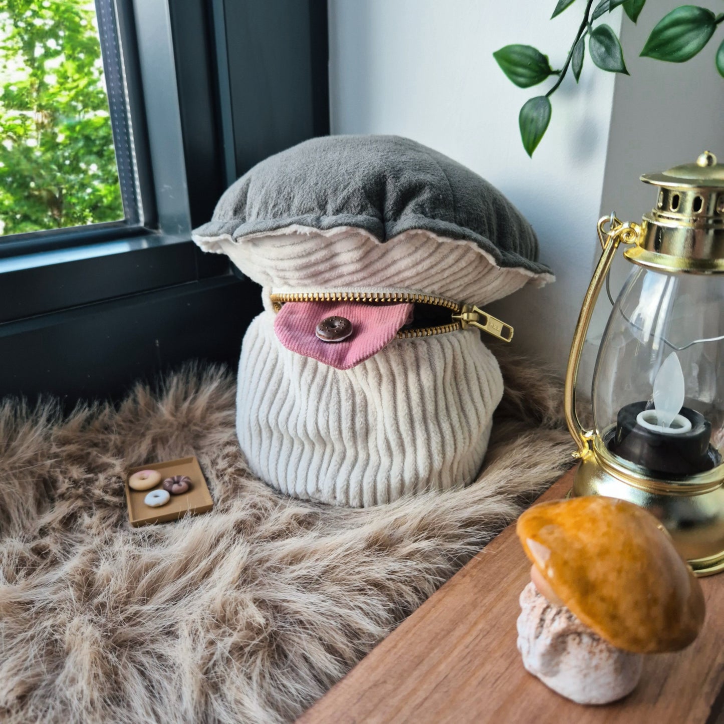 Handmade Mimic Mushroom Dice Bag