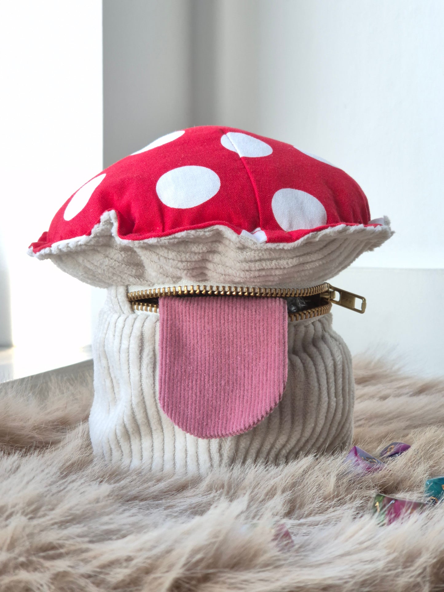 Handmade Mimic Mushroom Dice Bag
