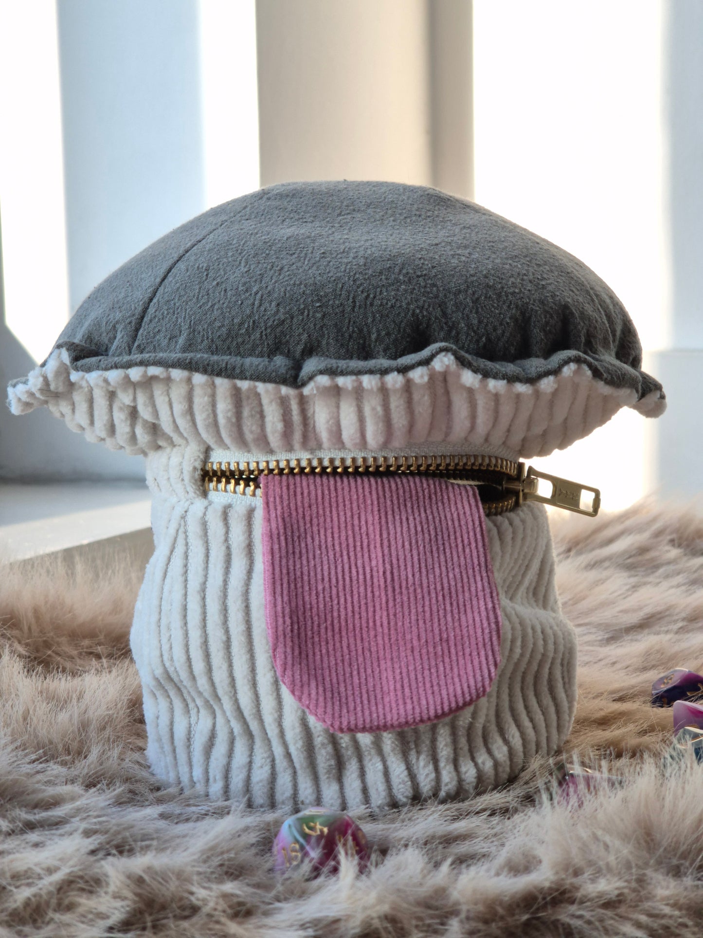 Handmade Mimic Mushroom Dice Bag
