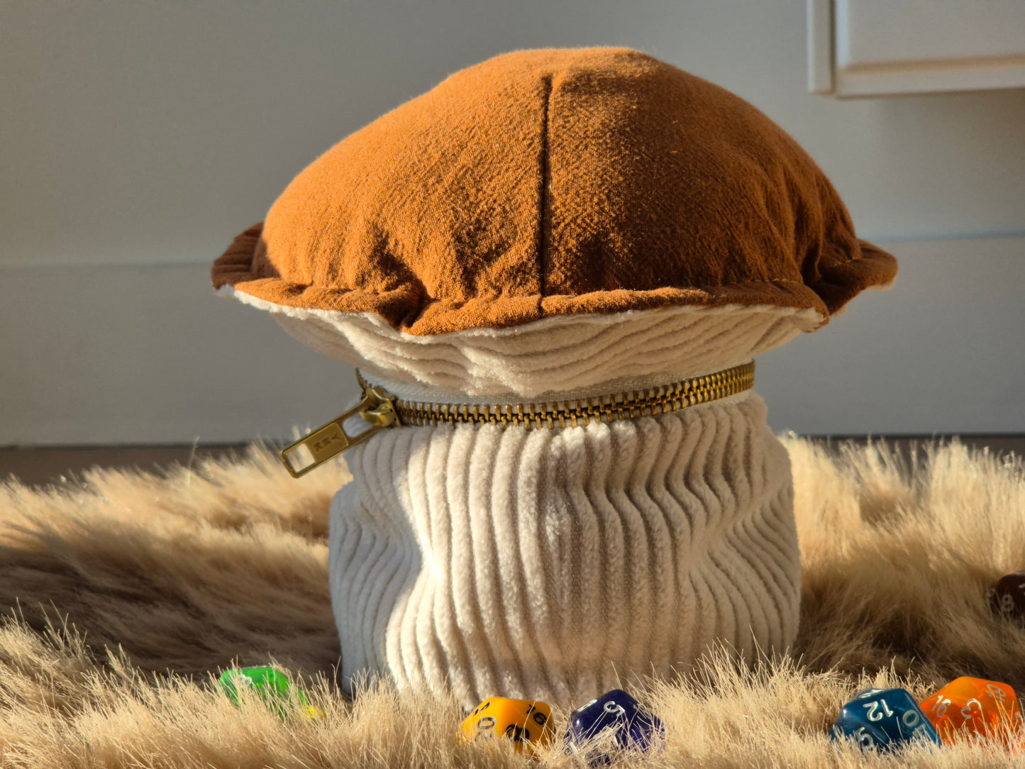Handmade Mimic Mushroom Dice Bag