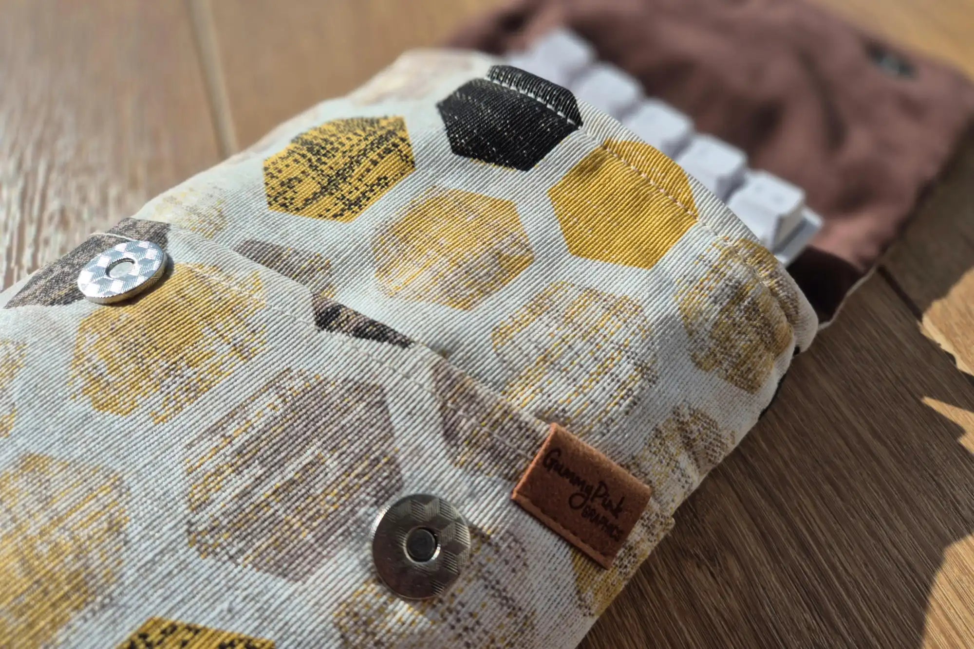 GPG Keyboard Sleeve - Yellow Hexagons Pattern