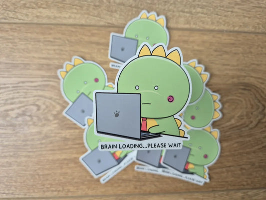 Sticker Loading Brain Stickers – GummyPinkGraphics