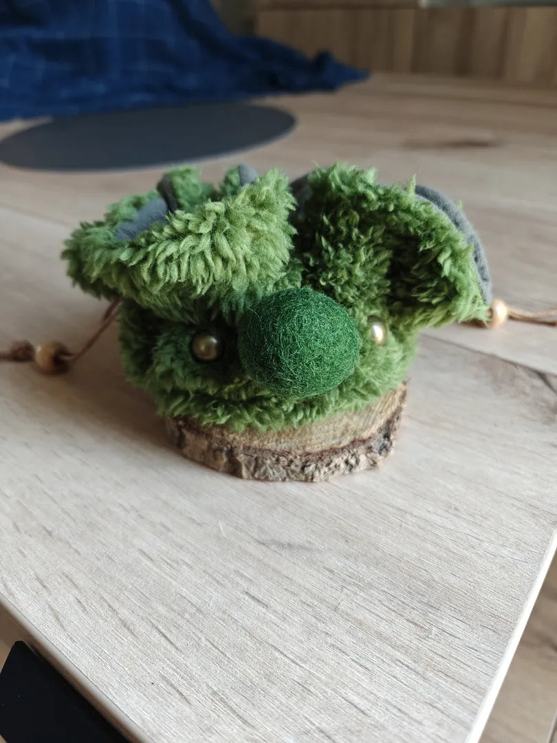 Handmade Mossy Troll Dice Bag