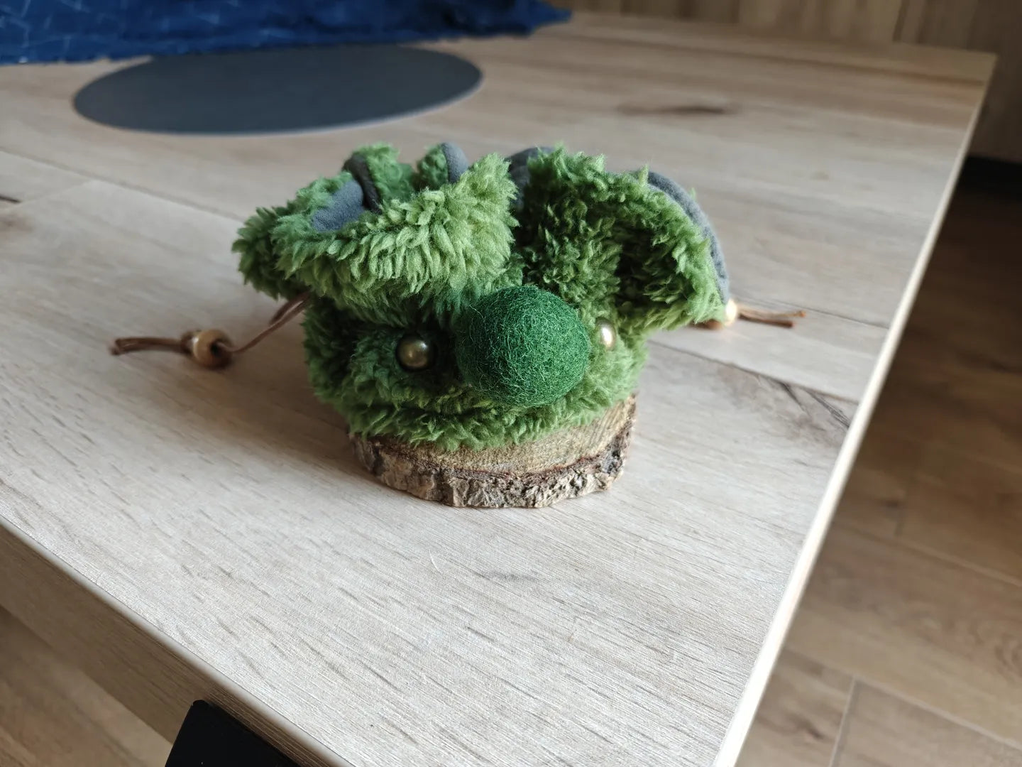 Handmade Mossy Troll Dice Bag